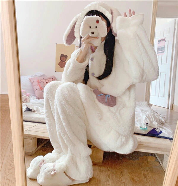 パジャマ レディース 冬 かわいい 長袖 ルー...の紹介画像3