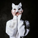 ハロウィン 仮面 白猫 狐 コスプレ レディース 女性 立体 半顔 フェイスペイント メイク コスプレ 仮装 グッズ 衣装 小物 ホワイトフェイス 妖怪 変身 祭り イベント 舞台 演唱 公演 用品 mj008d7d7m6