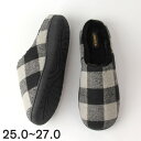 25cm〜27cm スリッパ メンズ ルームシューズ 冬用 防寒 あったか 暖かい 軽い チェック ふわふわ もこもこ 裏起毛 大きいサイズ 滑り止め おしゃれ...