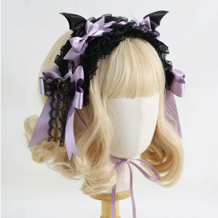 楽天市場】ヘッドドレス レース（カラーパープル）（コスプレ・変装