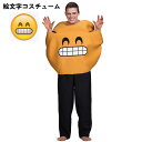 ハロウィン コスチューム 大人用 絵文字 emoji 笑顔 コスプレ 衣装 服 大きい ビッグ かわいい 余興 パーティー　aa163jcjct2