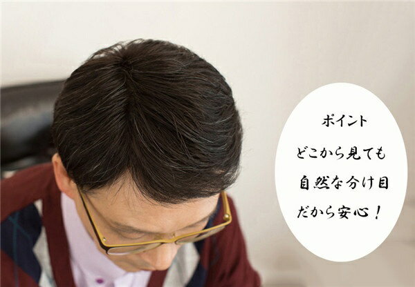 フルウィッグ メンズウィッグ 人毛 お父さんウ...の紹介画像3