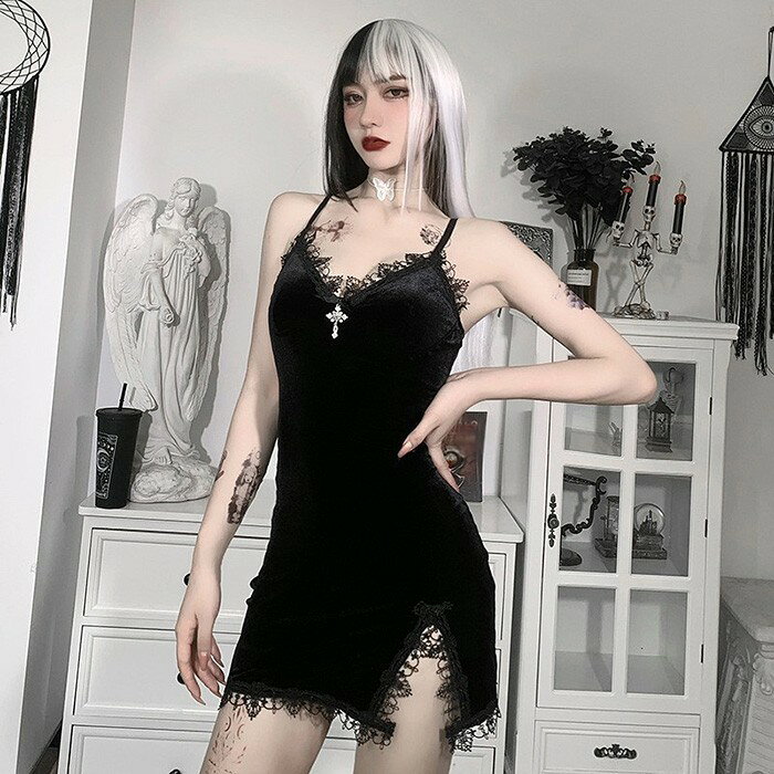 ワンピース ブラック ハロウィン コスプレ 大人 レディース セクシー ダークゴシック レース タイトワンピース ナイトクラブ バー コスプレ衣装 舞台衣装 dh012lclcm6 everysp-10022217 ドレス・ファッション エブリ サンプル画像3