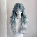 ウィッグ レディース フルウィッグ ロング 巻き髪 前髪あり 可愛い かわいい 大人用 コスプレ ロリータ ゴスロリ コスチューム 原宿風 仮装 超自然 ブルー 仮装 かつら 自然 小顔 変装 女装 文化祭 学園祭 dp018lclcm6
