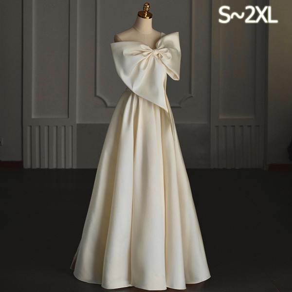 Rakuten - パーティードレス ドレス ロング サテン ドレス オフショルダー 結婚式 大人 ピアノ 発表会 母親 演奏会 卒業式 披露宴 Aライン スレンダー レース ビーチフォト 花嫁 撮影 ad015m3m3m6