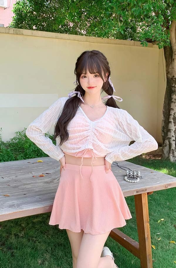 タンキニ水着 服みたいな 水着 3点セット 長...の紹介画像2