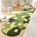 カーペット 花柄 リビング ラグ マット 室内 滑り止め 洗える おしゃれ もこもこ 写真映え 柔らかい 足冷え対策 クーラー対策 厚地 防寒対策 風水 水洗い...