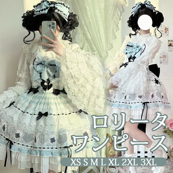 ロリータ ワンピース トランプ柄 ノースリーブ レディース ゴスロリ ショート丈 ミニ ロリータファッシ..