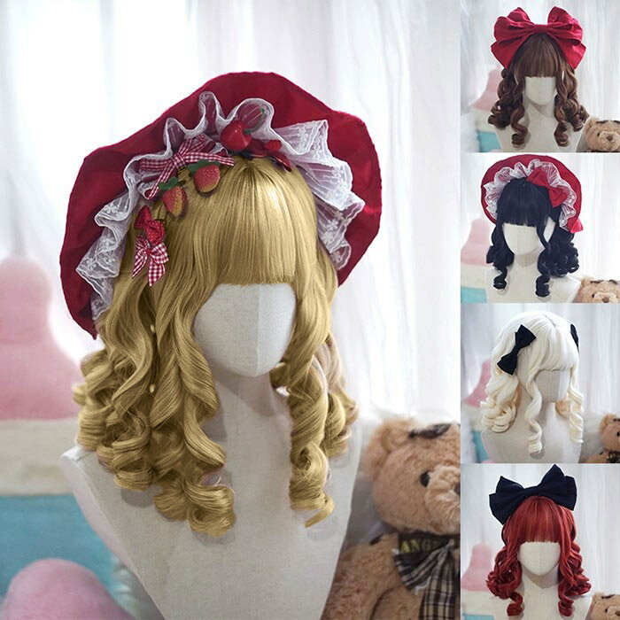 ウィッグ フルウィッグ 短い髪 巻き毛 前髪あり ハロウィン 原宿風 かつら 自然 仮装 大人用 普段使い ..