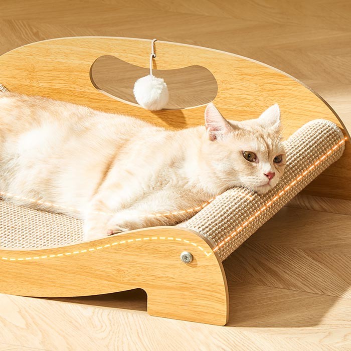ドレス・ファッション エブリの猫用 ハンモック ペットベッド 爪とぎ ペットソファ 木製 キャットハンモック おもちゃ 据え置き型 爪とぎポール 麻 オールシーズン おしゃれ 可愛い シンプル ねこ つめとぎ 爪研ぎ 爪みがき ペットソファー クッション ペット用品 お昼寝 組み立て型 ka001m6m6m6｜アングル3