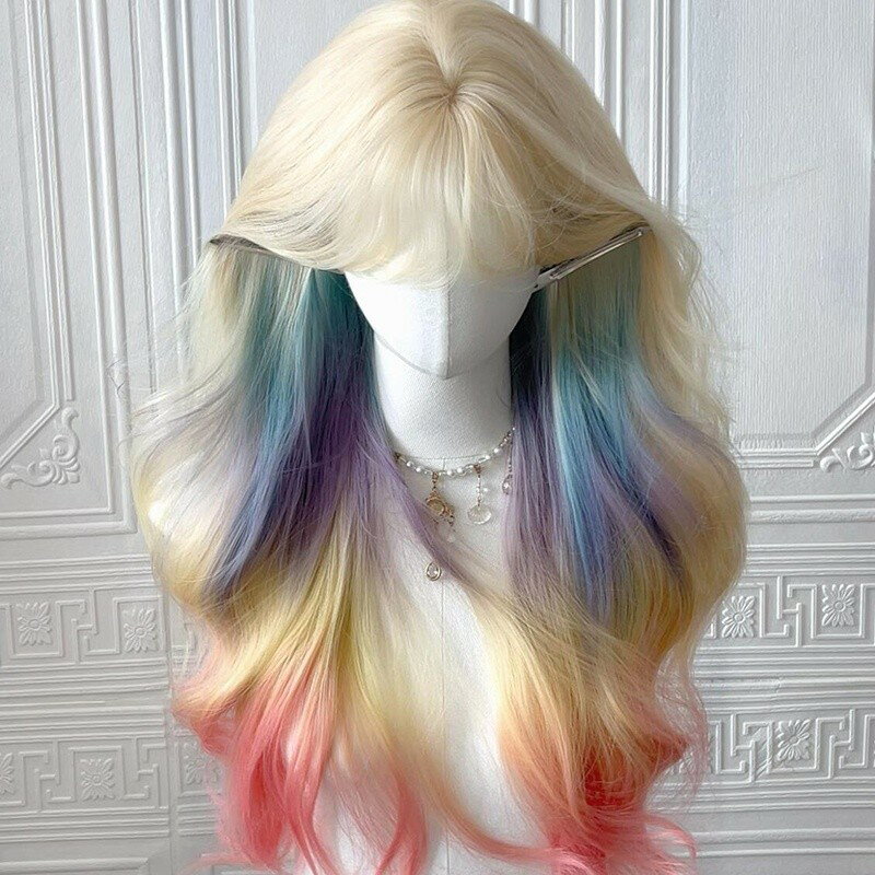 Rakuten - ウィッグ レディース フルウィッグ ロング 巻き髪 コスプレ 仮装 個性的 パーティー イベント ロリータ ハロウィン ゴスロリ コスチューム 原宿風 dp008m7m7f6