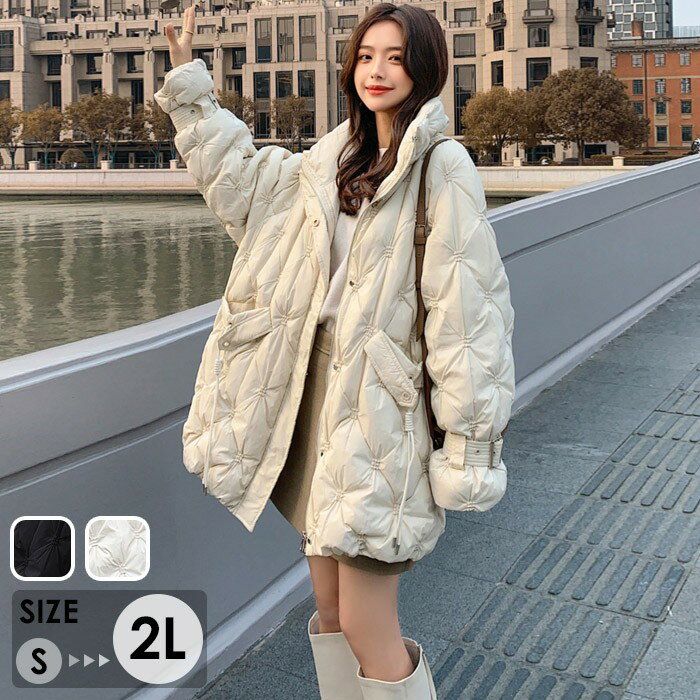 Rakuten - ダウンコート ベンチコート 膝上丈 レディース ダウン コート 小柄 アウター ジャケット 冬 おしゃれ シンプル 防寒 柔らかい 防寒性 冬服 防寒着 あったか 暖かい ブラック 黒 de109n1n1f6