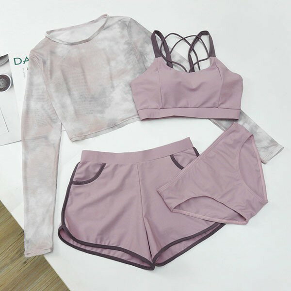 レディース サーフ スーツ スポーツ 水着 ビーチ サマーレジャー ラッシュガード サーフィン 日焼け防止 ワンピース ボクサー 女性 保守的 長袖 スイミング プール