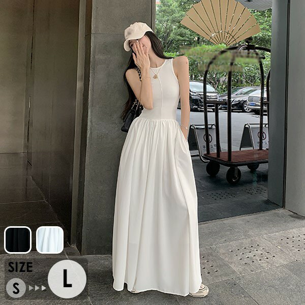 リゾートワンピース ノースリーブ 大人可愛い 夏ワンピース リゾートワンピ ワンピース 白ワンピース 夏 結婚式 レディース サマー ロングワンピ 体型カバー 海外旅行 小柄 おしゃれ dg155n1n1t2のサムネイル