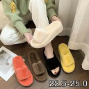 スリッパ ルームサンダル ファーサンダル レディース 厚底 室内 室外 ヒール5cm もこもこ ふわふわ ルームシューズ かかとなし おしゃれ 可愛い 歩きやす...