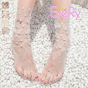 シアーソックス パール 網タイツ風 レディース 靴下 シースルー 透け感 チュール チェック 格子柄 フリル メロウ クルー丈 薄手 おしゃれ 可愛い 結婚式 ...