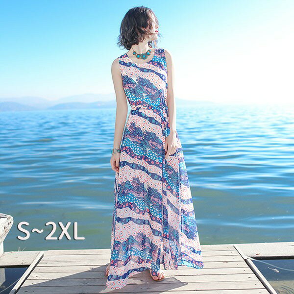 夏 ワンピース ロングワンピース 花柄 ノースリーブ おおきサイズ ゆったり 体型カバー おしゃれ 夏ワンピ 夏ワンピース マキシ丈 花柄 夏 春 夏服 リゾート 旅行 きれいめ カジュアル キレイめ S M L XL 2XL bs009s1s1t2