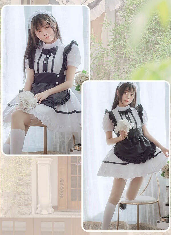 メイド服 コスプレ メイド ハロウィン 衣装 大人 セクシー コスチューム レディース メイド エンジェル 仮装 かわいい 大人用 イベント 忘年会 新年会 定番 オススメ エプロン エプロンドレス 黒 d1283s1s1t2 everysp-10008740 ドレス・ファッション エブリ サンプル画像3