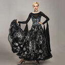 社交ダンス 高級 スタンダード 競技用ドレス 発表会ドレス 社交ダンス衣装 ワンピース スタンダードドレス モダン ドレス 広がる裾 試合発表会用 競技ダンス ...