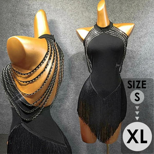 社交ダンス ラテンドレス ノースリーブ パンツ付き パッド付き フリンジ付き ラテンダンス ダンス衣装 ワンピース 練習着 チャチャチャ ラテン ステージ衣装 ...