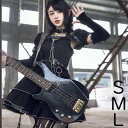 ロリータ ゴシック ゴスロリ ワンピース Aライン Lolita つけ袖 パフスリーブ レース フリル 半袖 黒 可愛い 病みかわ アイドル衣装 バンド ショート丈 レディース コスチューム 仮装 ハロウィン 学園祭 文化祭 dg304t2t2t2