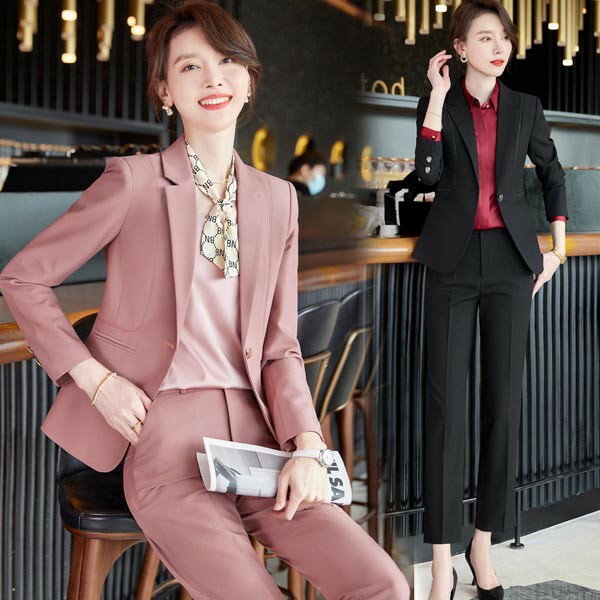 パンツスーツ スーツ レディース 大きいサイズ ママスーツ 通勤 事務服 就活 就職活動 面接 仕事着 フォーマル 上下セット 長袖 オフィス ビジネス 事務服 制服 おしゃれ 無地 黒 ピンク 大きいサイズ S M L 2L 3L 4L 5L dp132t2t2t2
