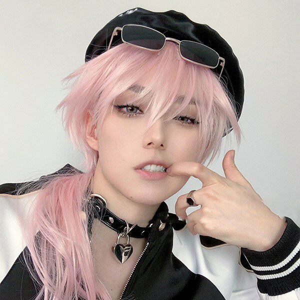 ウィッグ メンズ 短髪 かつら 自然 フルウィッグ ショートウィッグ ショートヘア 前髪あり コスプレ cosplay 男装 おしゃれ ナチュラル かっこいい 可愛い 耐熱ウィッグ 白 ピンク 小顔効果抜群 コスチューム 文化祭 学園祭 イベント 舞台 撮影用 dr089t2