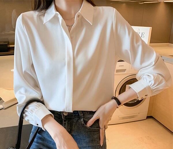 yシャツ ワイシャツ レディース 立ち襟 通勤 事務服 就活 就職活動 リクルート 面接 開襟 トップス 会社 仕事着 フォーマル シャツ ブラウス 長袖 スーツ インナー オフィス ビジネス 事務服 制服 おしゃれ 白 無地 ホワイト S M L 2L 3L dt060t2t2t2