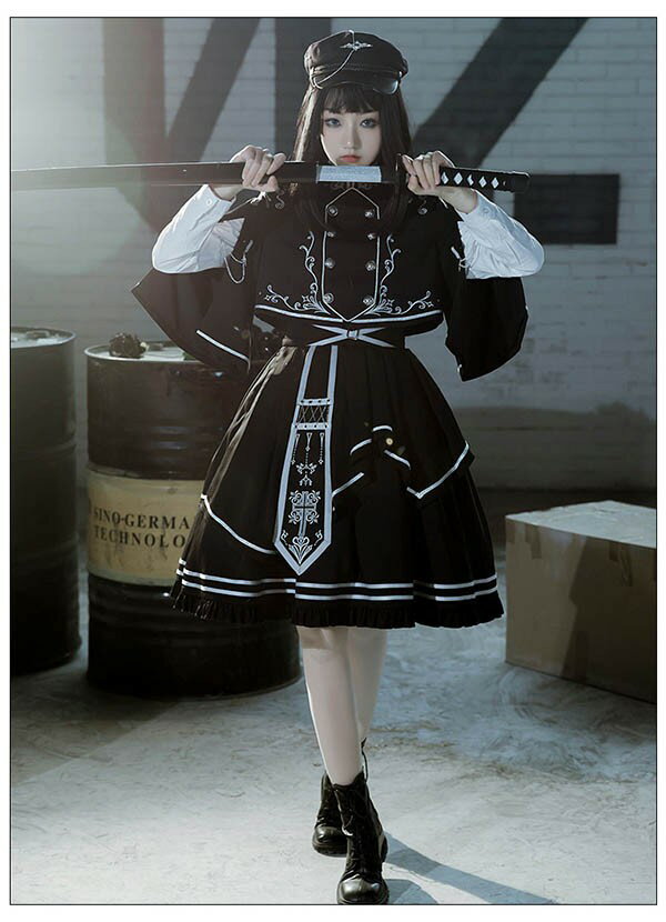 ミニロリ 軍服ロリータ ゴスロリ フルセット ...の紹介画像3