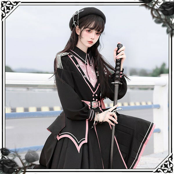 ミニロリ 軍服ロリータ ゴスロリ フルセット ...の紹介画像3
