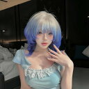 ウィッグ フルウィッグ ブルー ショート 女性 レディース ゆめかわ ロリータ ハロウィン ふんわり 前髪あり かつら コスプレ 可愛い 耐熱ウィッグ コスチュ...