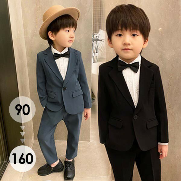 子供スーツ 卒業式 スーツ 男の子 卒園式 セットアップ カジュアル 春秋服 子供タキシード ピアノ発表会 入園式 入学式 ブラック グレー キッズスーツ フォーマル 結婚式 合唱 舞台衣装 ジュニア 上下セット ゆったり 90 100 110 120 130 140 150 160 dt230x1x1t2のサムネイル