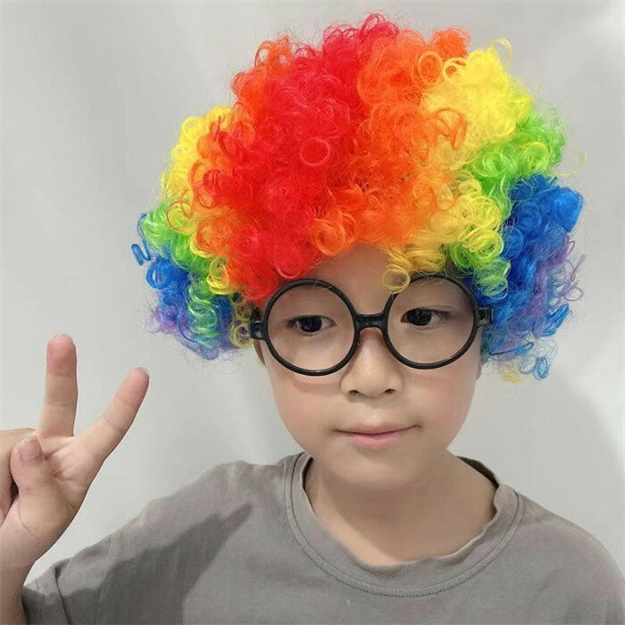 コスプレ ウィッグ アフロヘア カラフル 爆発頭 仮装 パーティー イベント ダンス 余興 応援グッズ カラーウィッグ 大きめサイズ メンズ レディース キッズ...