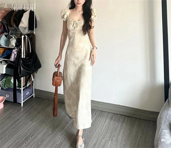 新作 春ワンピース 夏 ロング丈 パーティードレス 痩せ見え dh011x6x6m6