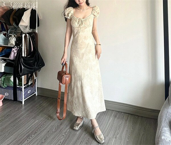 新作 春ワンピース 夏 ロング丈 パーティードレス 痩せ見え dh011x6x6m6