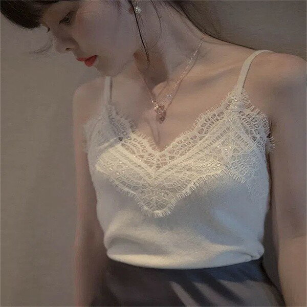 キャミソール レース レディース 無地 シンプル インナー ルームウェア 部屋着 快適 着痩せ おしゃれ ..
