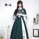 ロリータ セットアップ シャツ スカート ヨーロッパ 長袖 ロング丈 Aライン Lolita 編み上げ 可愛い レディース コスチューム 仮装 cos ハロウィ...