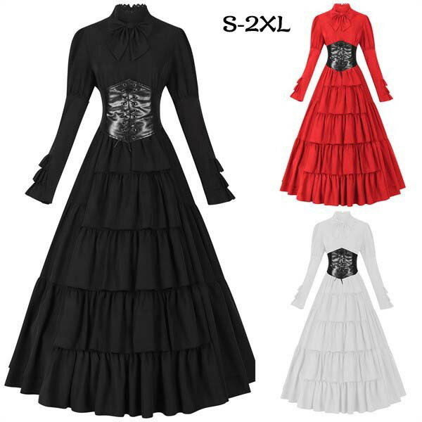 중세 유럽풍 레이디스 원피스 할로윈 원피스 중세 복고 서양 민족 의상 귀족 연극 무대복 무대 의상 코스프레 여성용 궁정장 의상 이벤트 연출복 파티 문화제 학원제 d9103z7z7m4