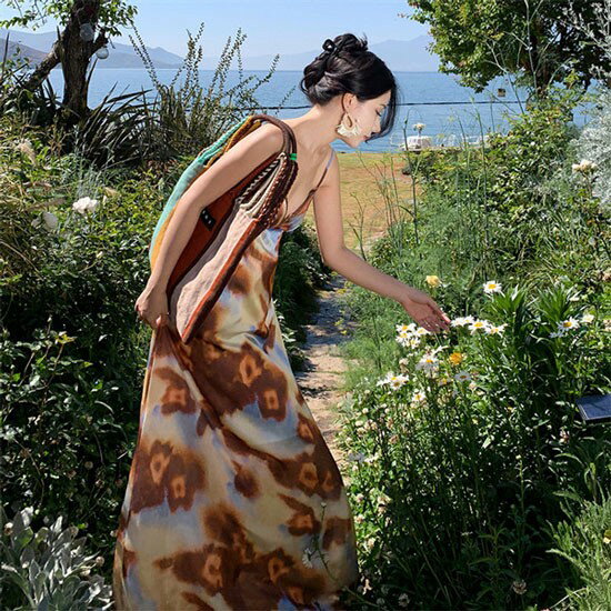 背中 開き ワンピース リゾートワンピ ハワイ リゾートワンピース 沖縄 夏ワンピ マキシワンピース 肩見せ 夏 レディース ビーチ 旅行 大人可愛い 母の日 プレゼント Aライン da124z7z7t2