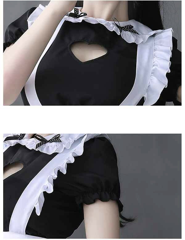 コンカフェ メイド服 可愛い コスプレ衣装 メイド カチューシャ エプロン 大人 セクシー コスチューム ハロウィン コスプレ ウェイトレス コス ワンピース 女性 仮装 衣装 ゴスロリ 学園祭 文化祭 定番 オススメ イベント ds111zezet2 everysp-10013143 ドレス・ファッション エブリ サンプル画像2