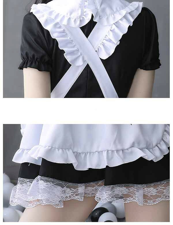 コンカフェ メイド服 可愛い コスプレ衣装 メイド カチューシャ エプロン 大人 セクシー コスチューム ハロウィン コスプレ ウェイトレス コス ワンピース 女性 仮装 衣装 ゴスロリ 学園祭 文化祭 定番 オススメ イベント ds111zezet2 everysp-10013143 ドレス・ファッション エブリ サンプル画像3