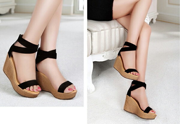 【期間限定！マスクプレゼント中】21.0cm ウエッジソール サンダル レディース 旅行 オフィス 厚底 ファッション 女性 美脚 おしゃれ 春夏 海 プール ビーチ ブラック 脱ぎ履きしやすく歩きやすい きちんと感のあるキレイなサンダル di135f3c6kc /代引不可
