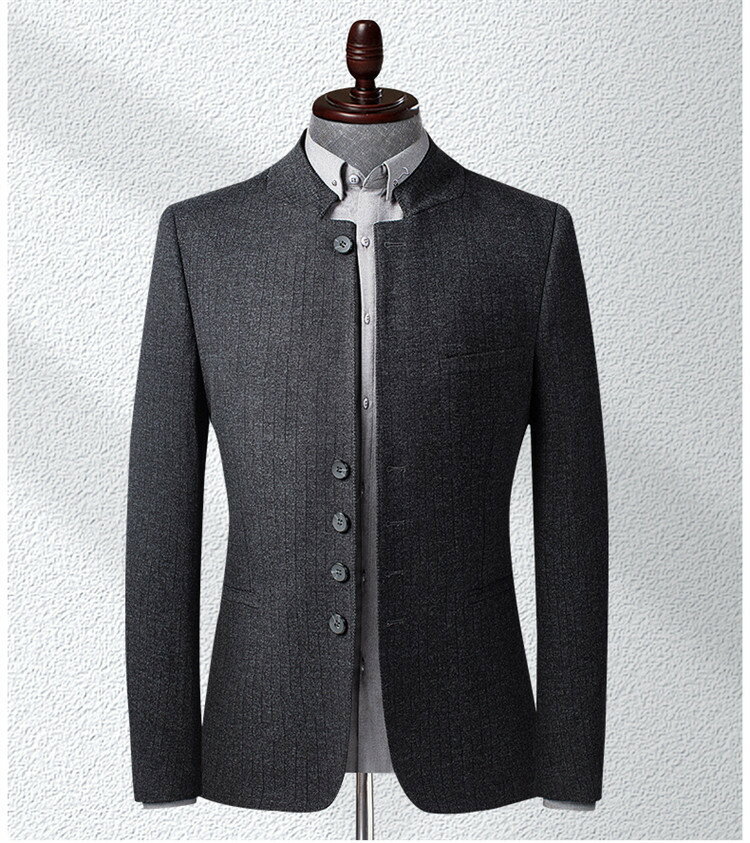 ビジネスジャケット メンズ 50代 ブレザー 紳士服 スリム スタンドカラー パーティー 二次会 結婚式 披露宴 フォーマル スーツジャケット