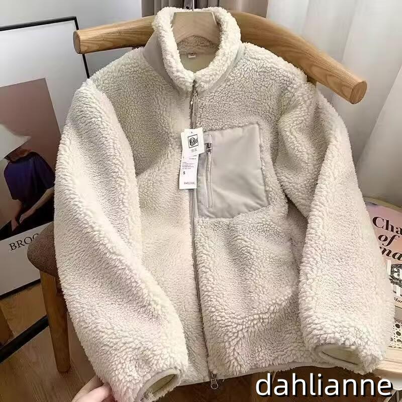 ボアジャケット ボアブルゾン レディース ボアコート アウター 立ち襟 ふわふわ 暖かい ゆったり 可愛い カジュアル シンプル 無地 秋冬