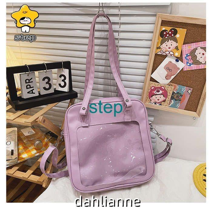 痛バッグ ショルダー ミニ 小さめ かわいい トート バッグ 見せバッグ 痛バッグ ぬいぐるみ ポーチ 斜めがけ 痛バ 透明 ビニール 軽い 便利 中学生 高校生 通学