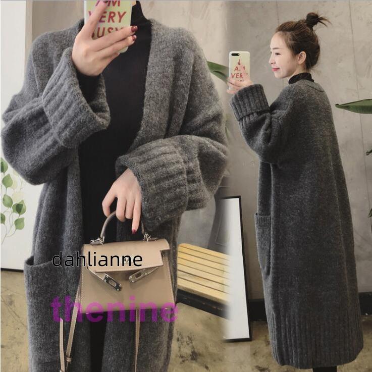 ニットカーディガン ロングカーディガン 羽織り レディース ス ニット 大きいサイズ シンプル 体型カバー 秋冬物 アウター