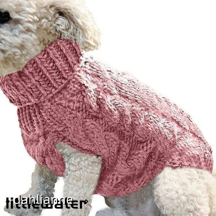 犬 冬服 犬服 セーター 暖かい あったかい タートルネック 秋冬 洋服 ドッグウェア 防寒着 ペット服 ニット ケーブル編 袖なし おしゃれ 可愛い