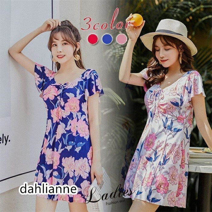 水着レディース体型カバー水着ワンピース型サロペット背中出し保守ママ水着大きいサイズやせが目立つ腹をかくすスイムウェア温泉ビーチプール海