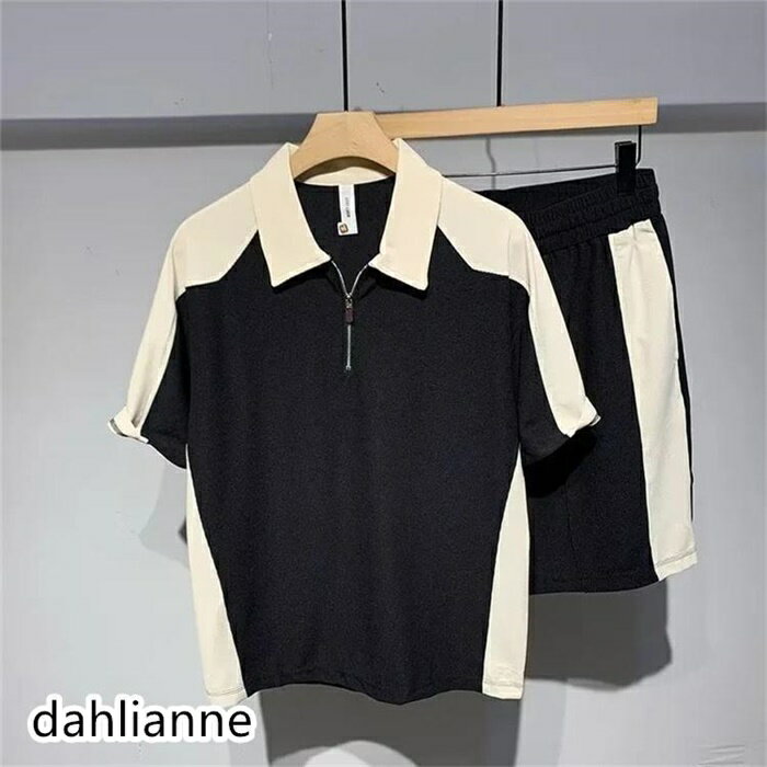 Jersey Pants - メンズ　夏用　上下セット　2点セット Tシャツ　パンツ　ジャージ　男子用　スポーツウェア　セットアップ　運動　カジュアル　吸汗 速乾 通気