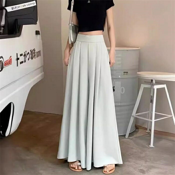 ワイドパンツ ガウチョパンツ レディース スカンツ スカーチョ 体型カバー 春夏 ガ...